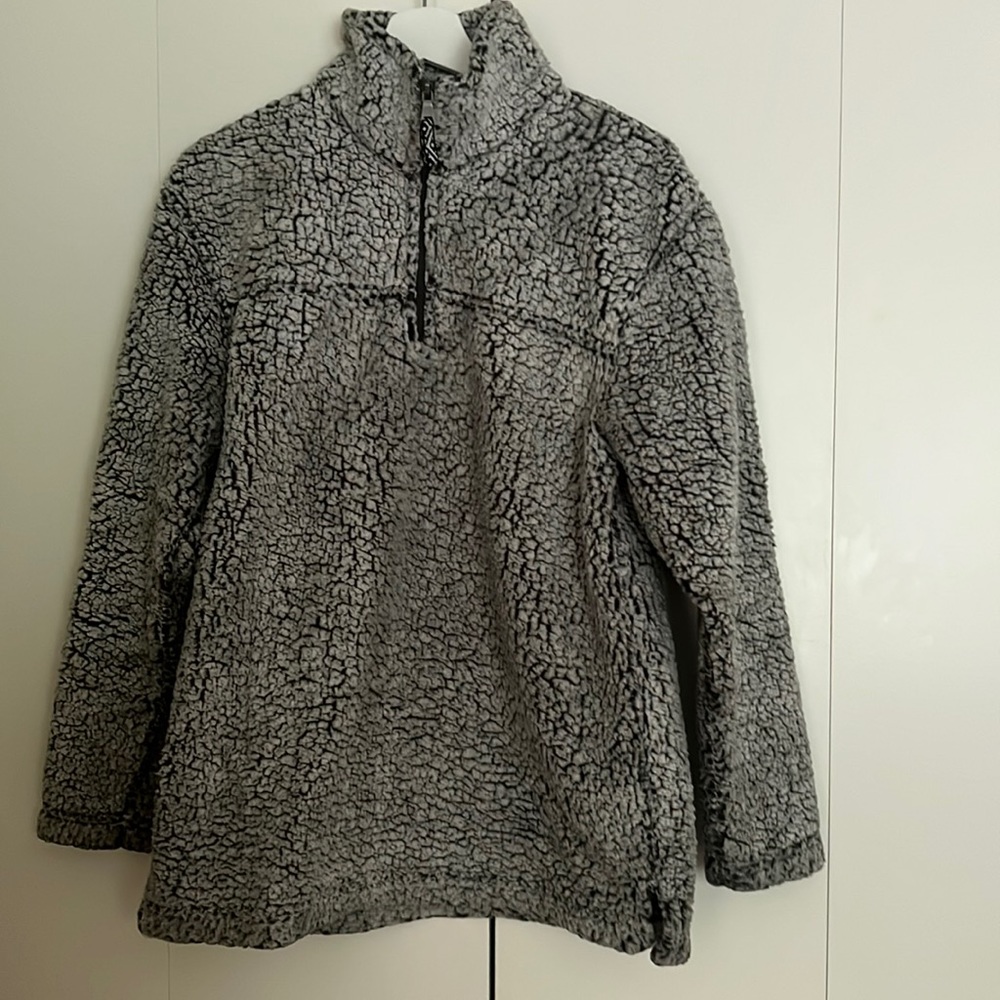 Grey Sherpa 1/4 zip